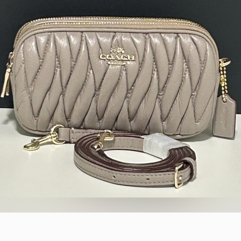 COACH Quilted Leather Mini Crossbody Bag